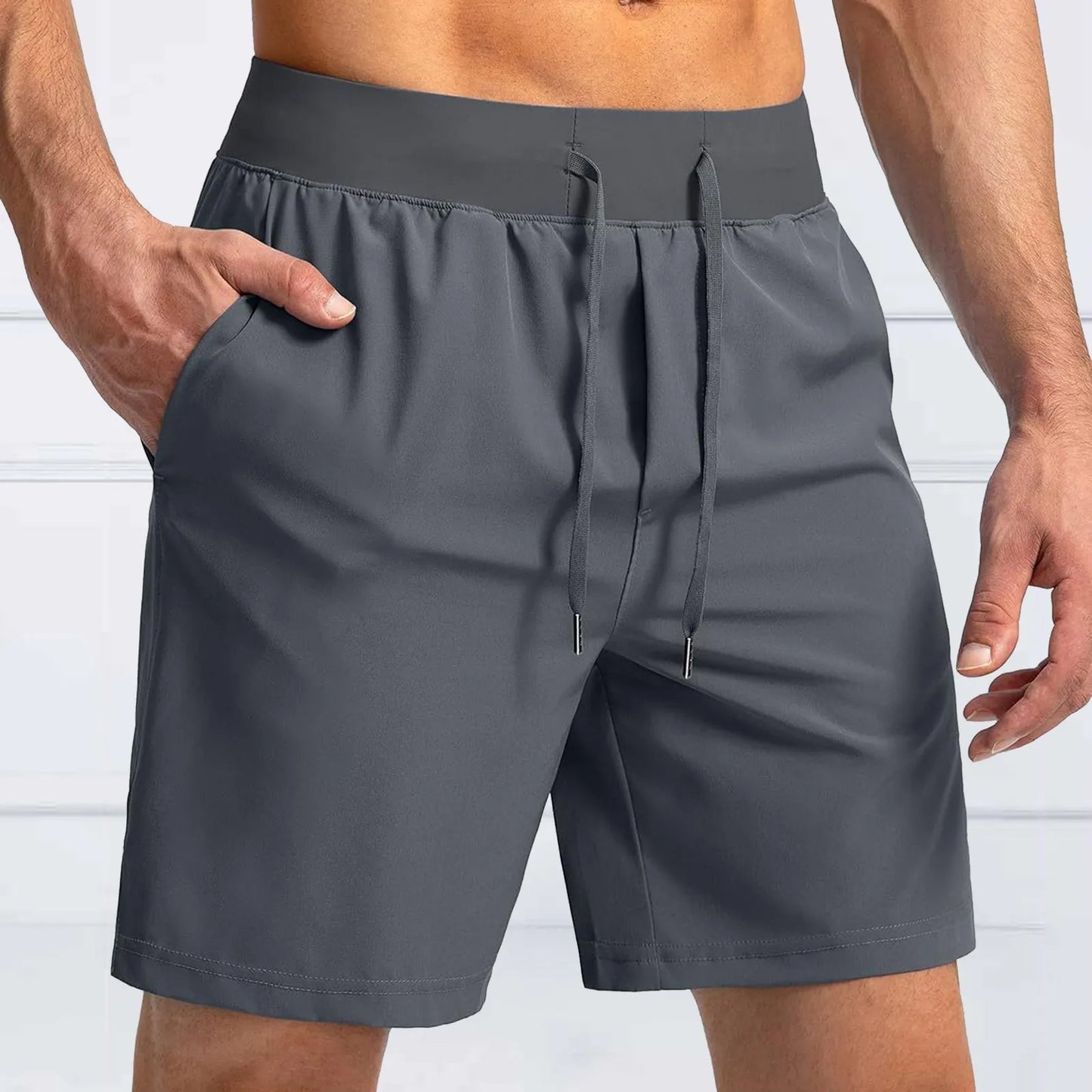 Breathable Sports Men's Soild Shorts