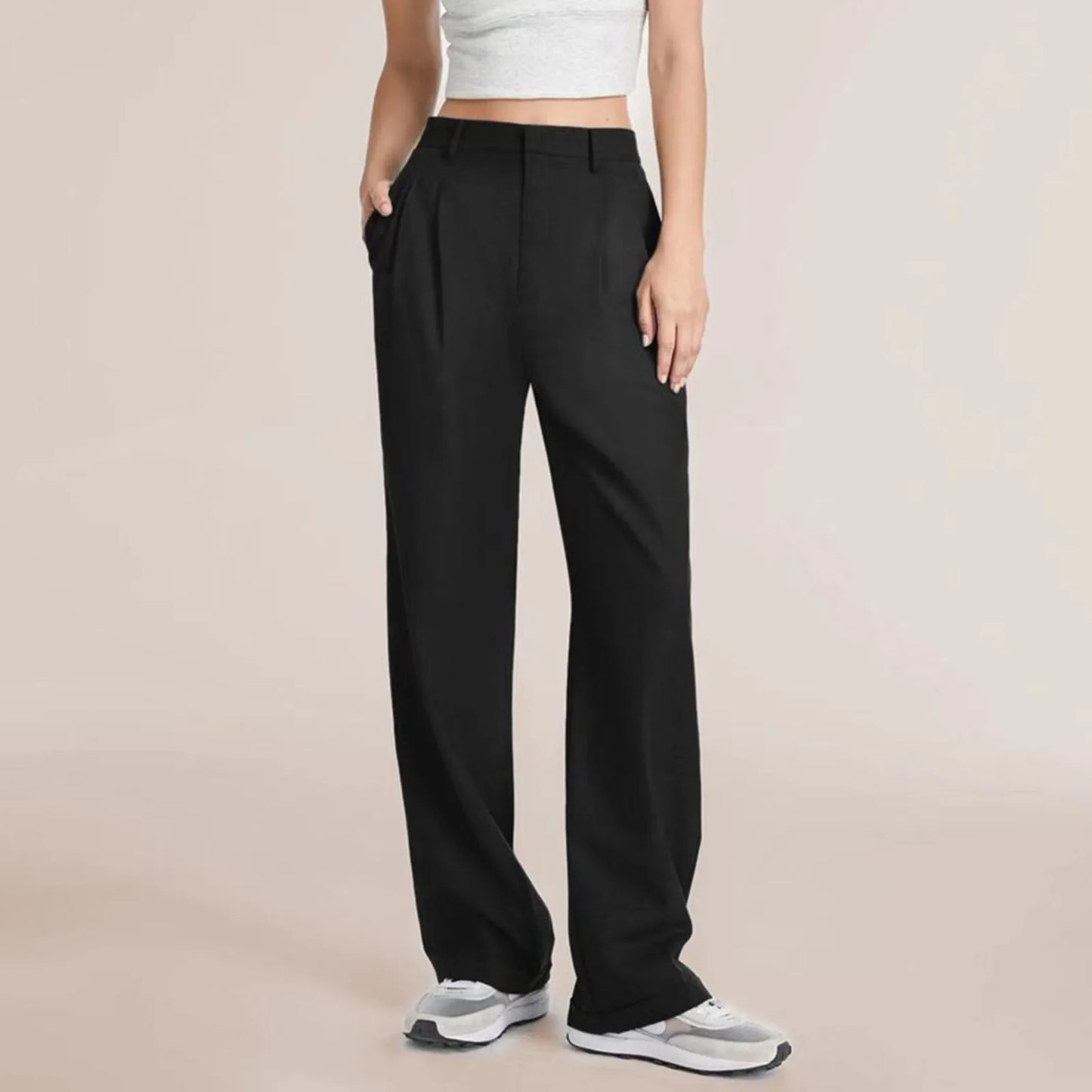 Elegant High Waist Trousers