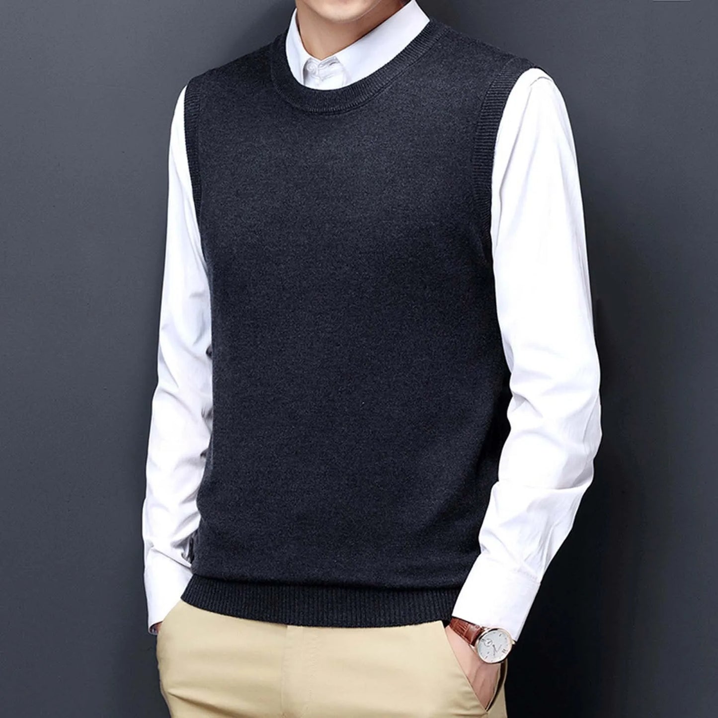 Vest Round Neck Sweater