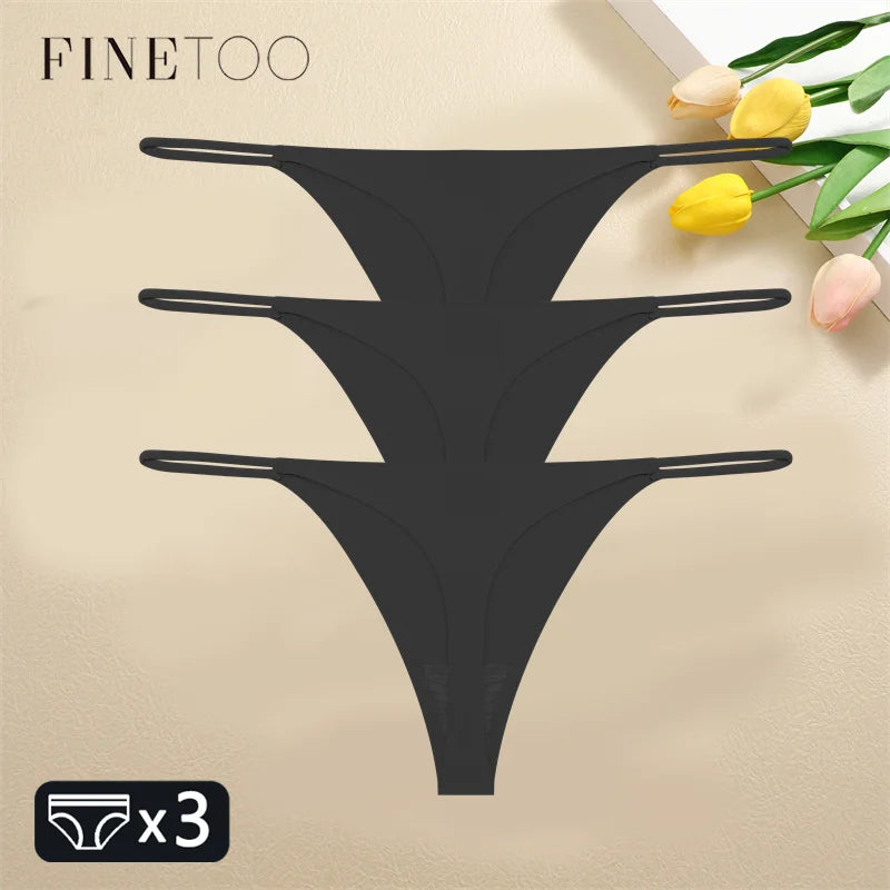 3Pcs Seamless Thongs Pants