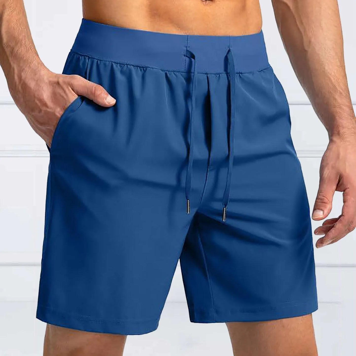 Breathable Sports Men's Soild Shorts