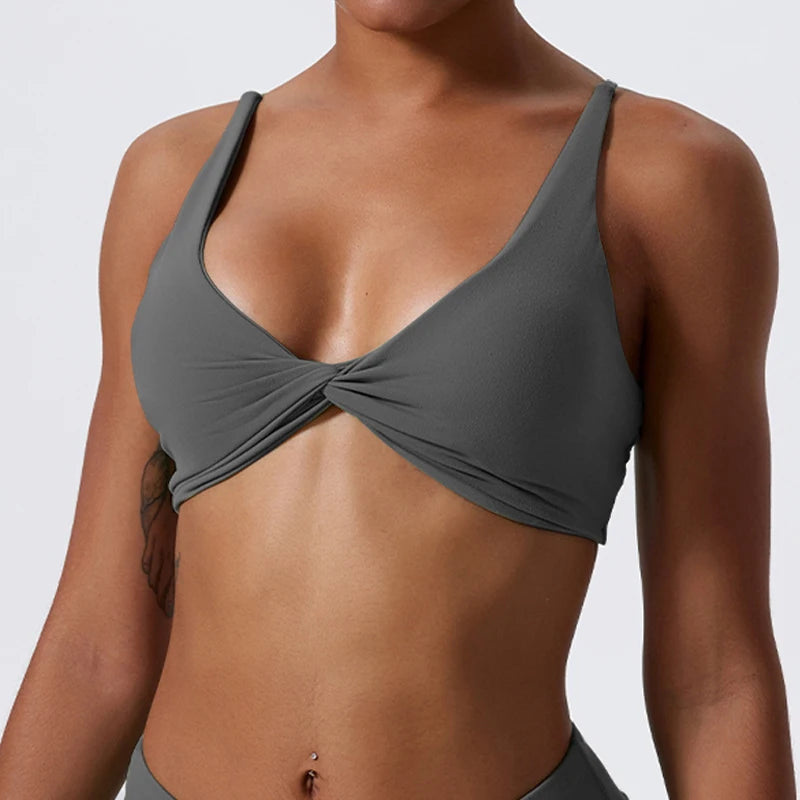 Sports Bra Shockproof Push Crop Top