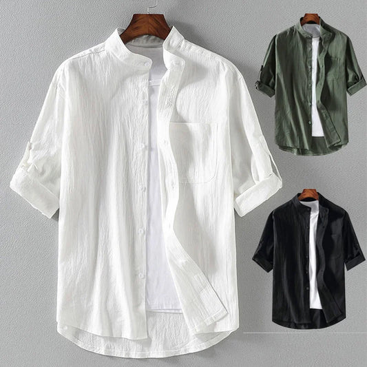 Summer Stand Collar Shirt