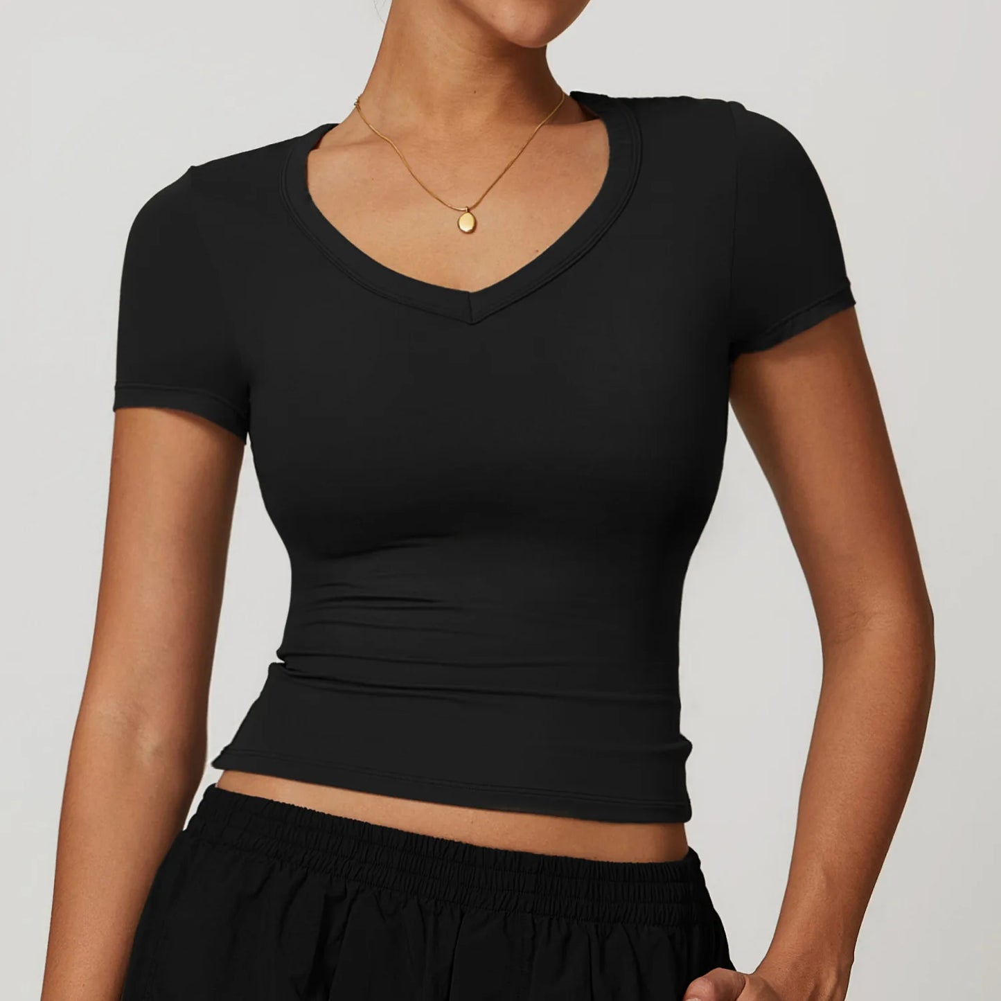 Slim Gym Short Top Shirt