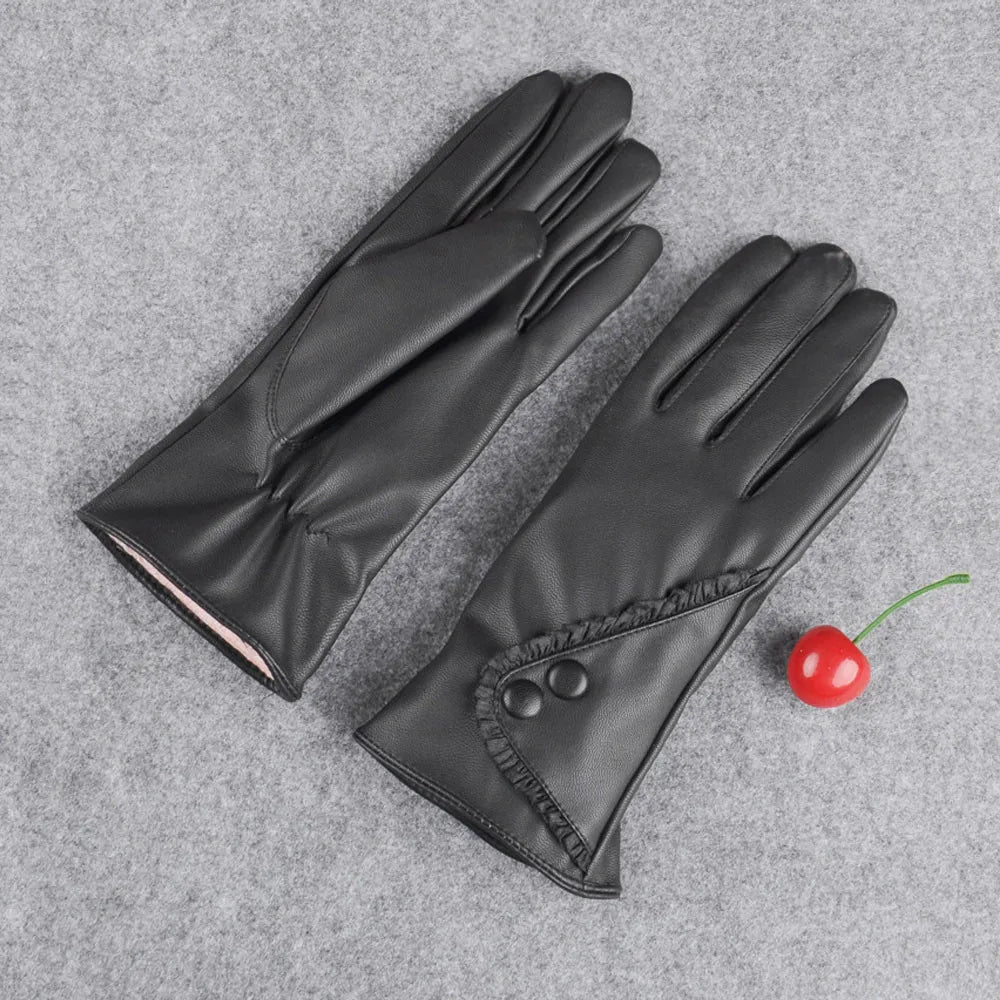 Soft Leather Gloves for Winter