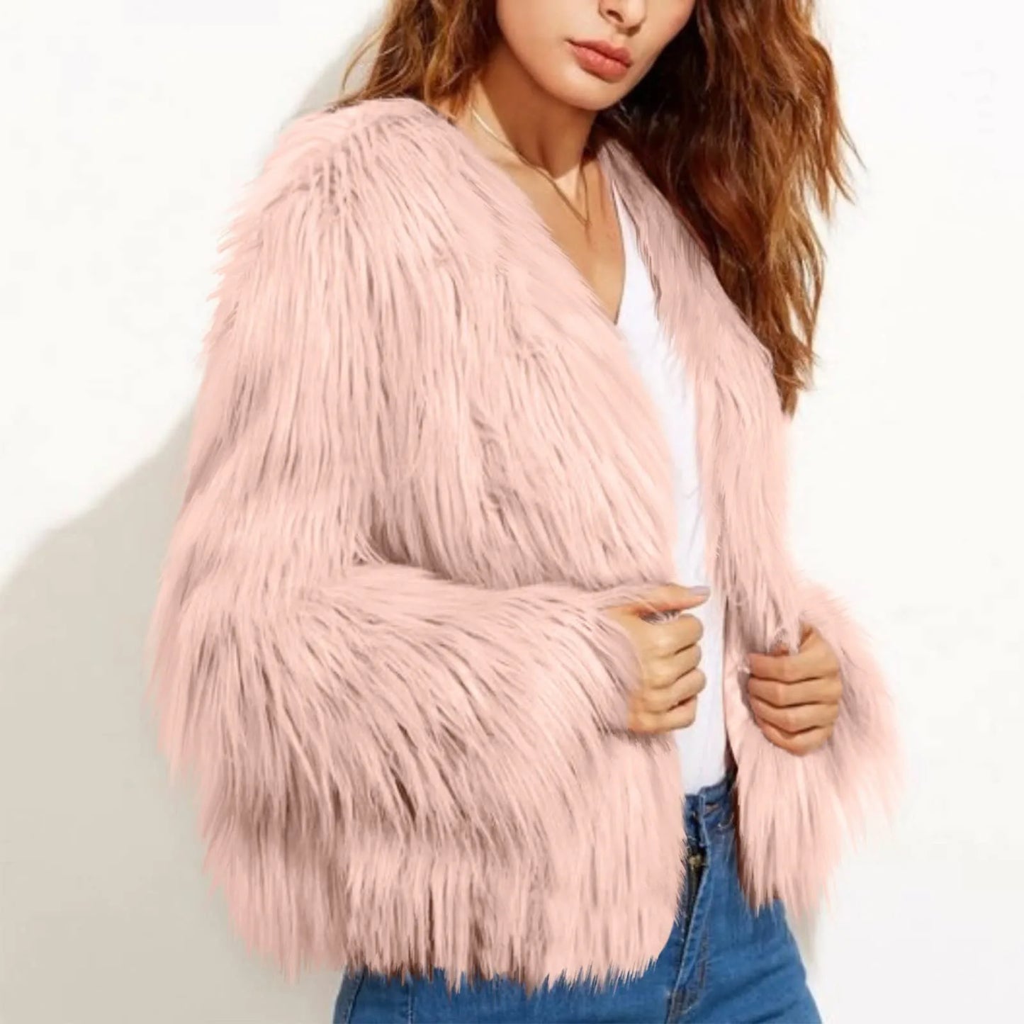 Furry Fur Coat Cardigan