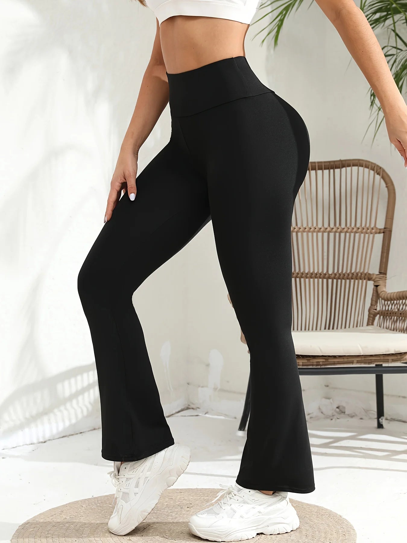 Flared High Waisted Pants