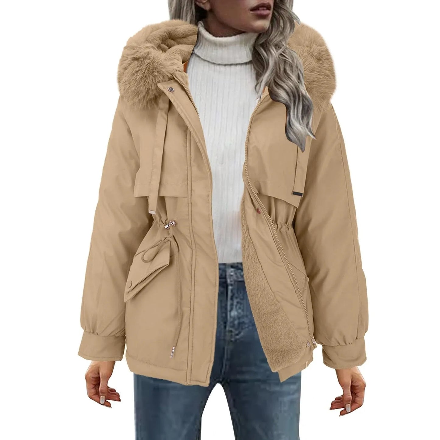 Snow Wear Medium Coat For Women