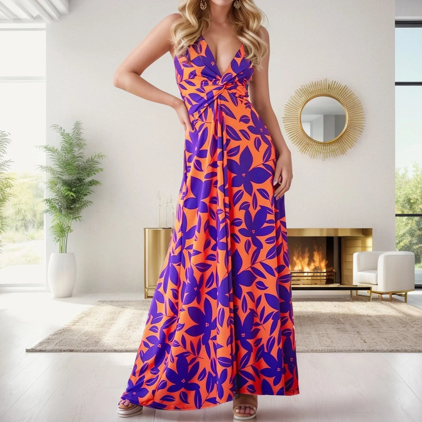 Strappy Boho Beach Long Dress