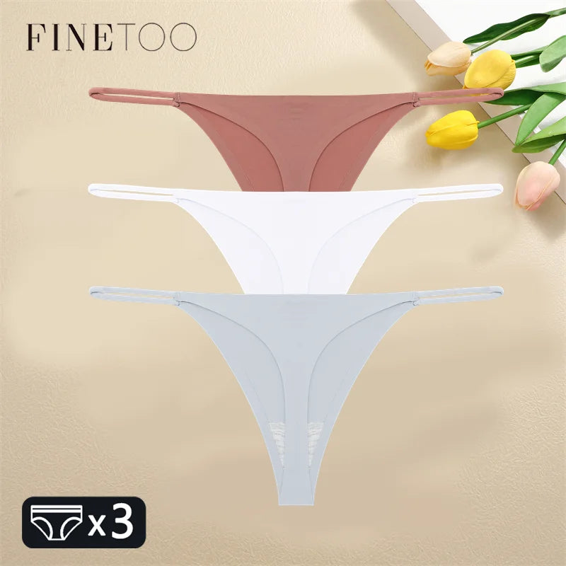 3Pcs Seamless Thongs Pants