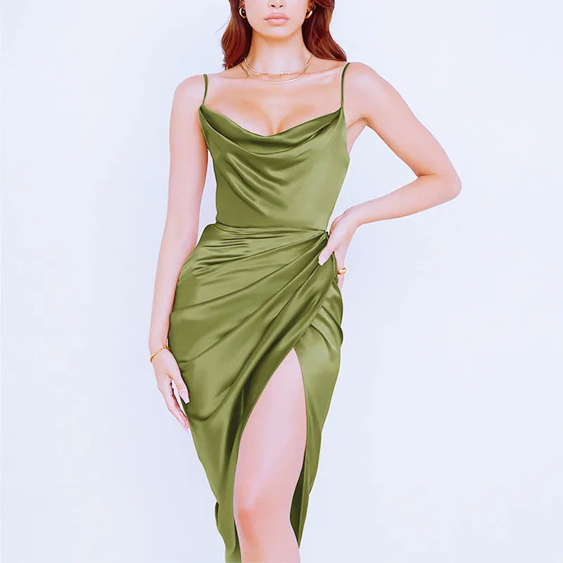 Summer Satin Party Dress