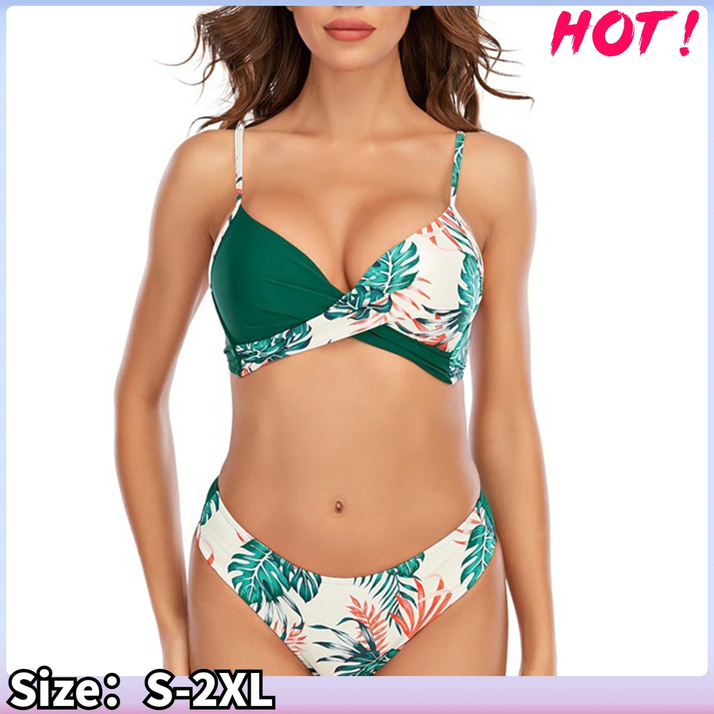 Contrast Color Bikini Halter