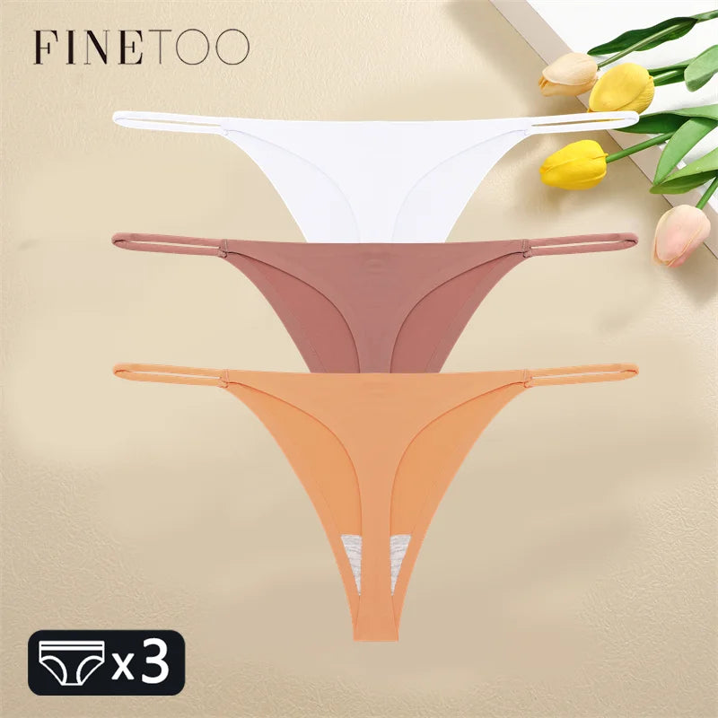 3Pcs Seamless Thongs Pants