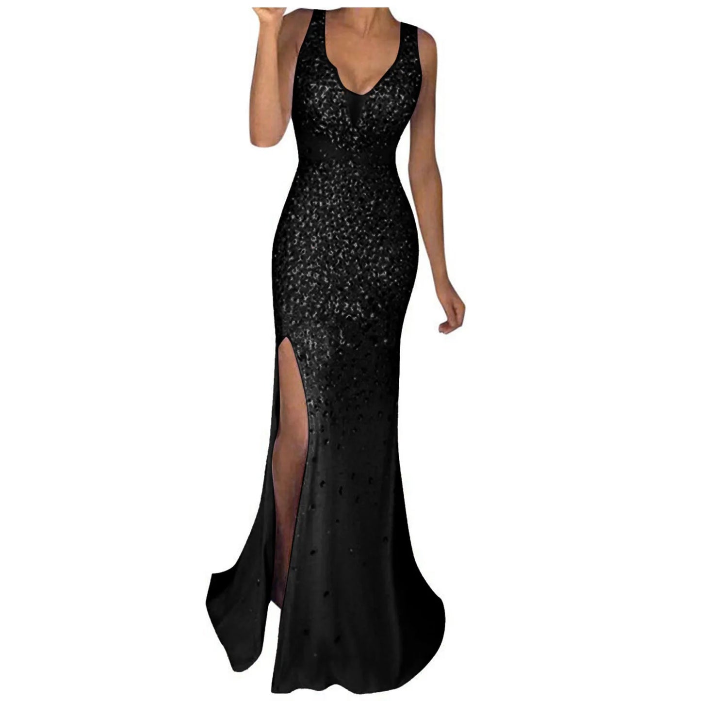 Elegant Sequin Prom Dress