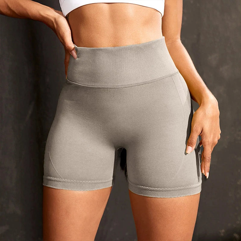 Summer Seamless High-Waisted Running Shorts