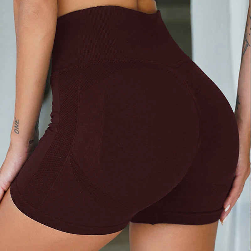 Summer Seamless High-Waisted Running Shorts